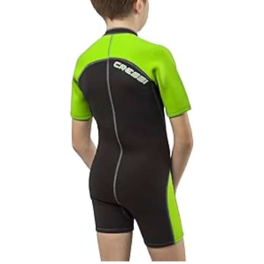 Cressi Kids' Short‎ Front Zip Wetsuit Surfing, Snorkeling, Scuba Diving Jr Small